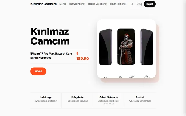 Kırılmaz Camcım demo mağazası